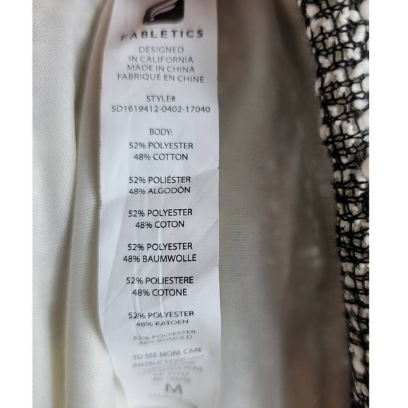 Fabletics Yukon Gray White Hooded Sweater Athletic Athleisure Pickleball Dress M - Picture 7 of 7